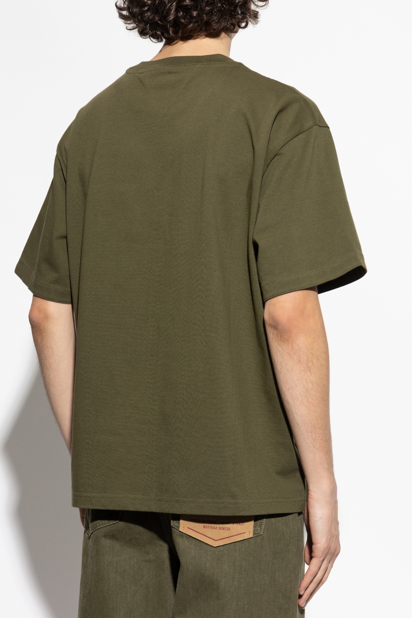 【BOTTEGA VENETA】BIG Sale ★Relaxed-fit Tシャツ BOTTEGA VENETA | Boxy Check Roll Sleeve Cotton T-Shirt
